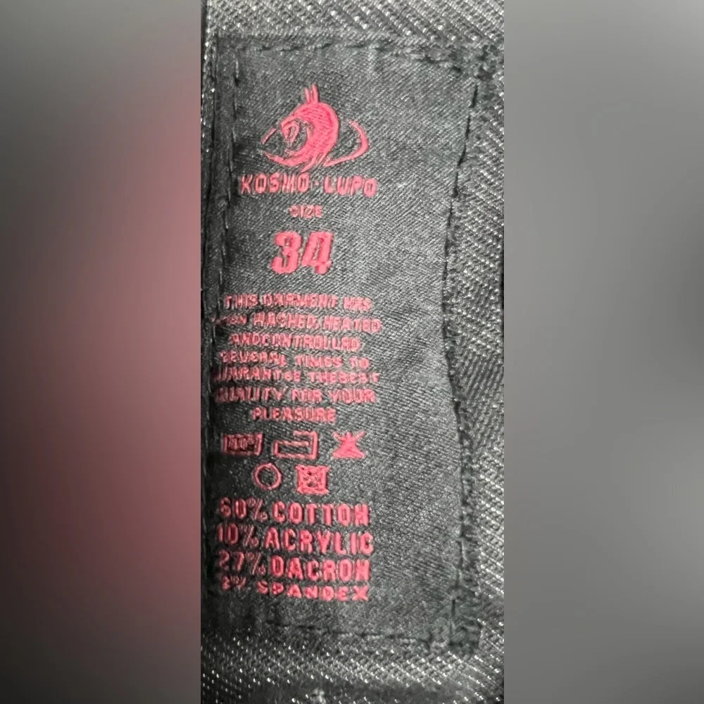 Kosmo Lupe Jeans Men’s Size 34x32 Slim Fit Jeans Black